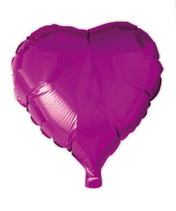 Folieballong Hjärta lila