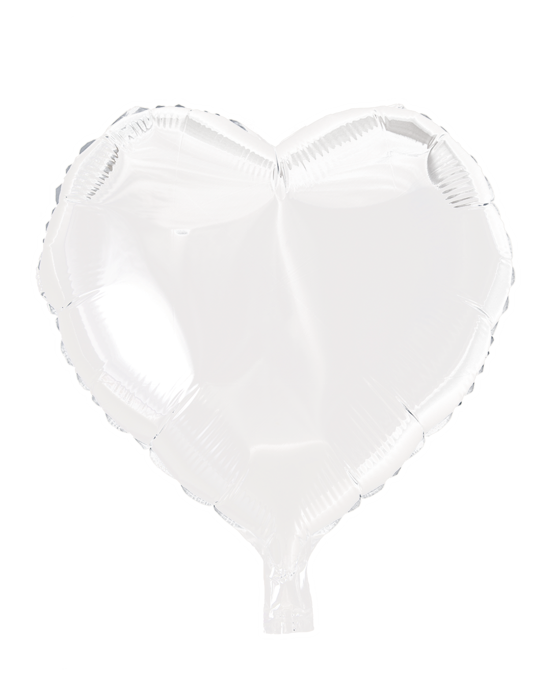 Folieballong Hjärta vit