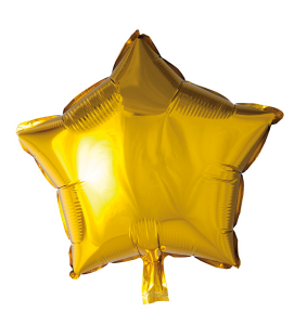 Folieballong Stjärna guld