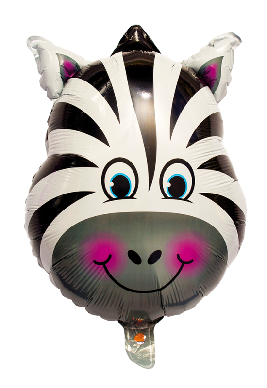 Folieballong Zebra