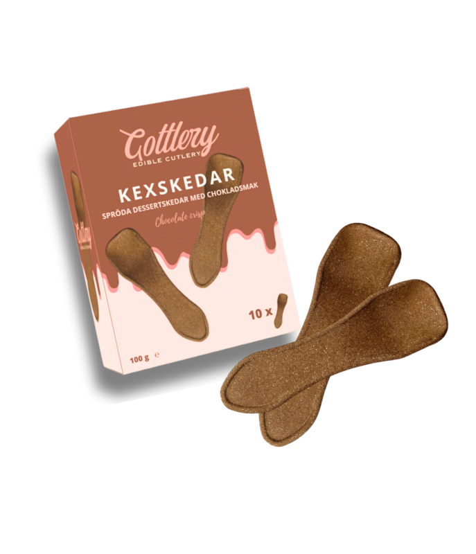 Ätbar våffelsked choklad 10-pack