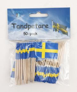 Tandpetare svenska flaggan