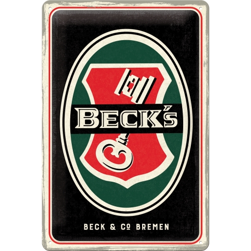 Skylt Becks key logo