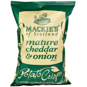 Mackies chips cheddar & onion