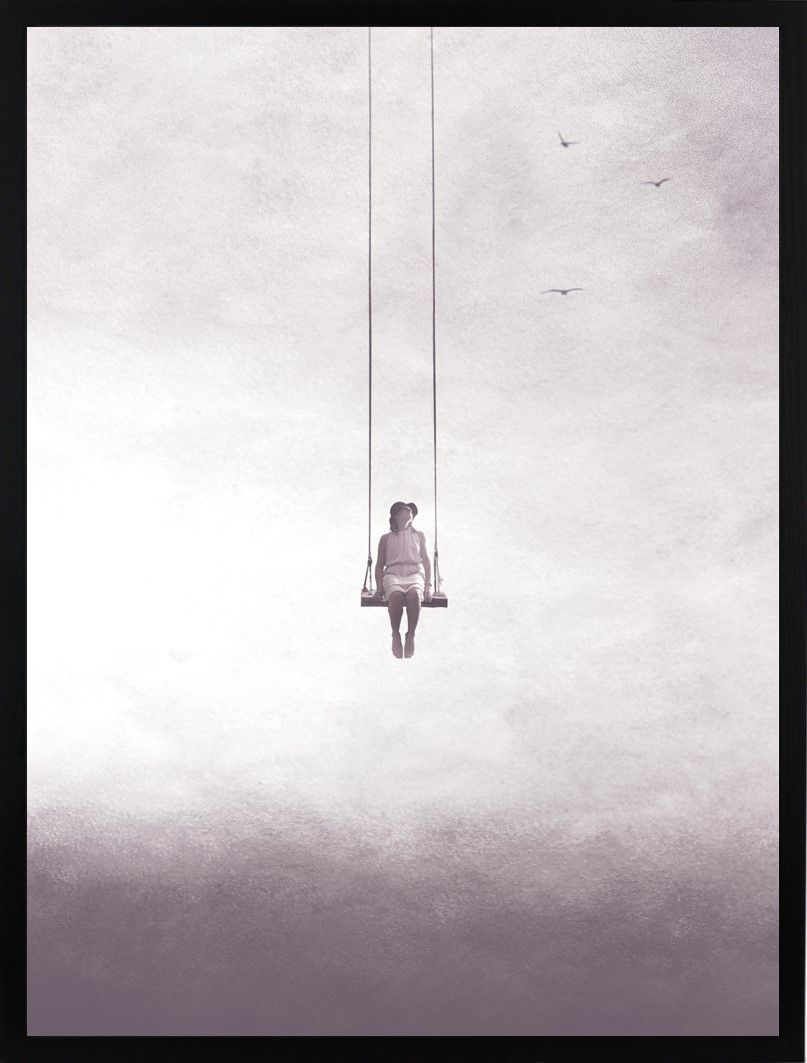 Poster 30x40 pink sky swing