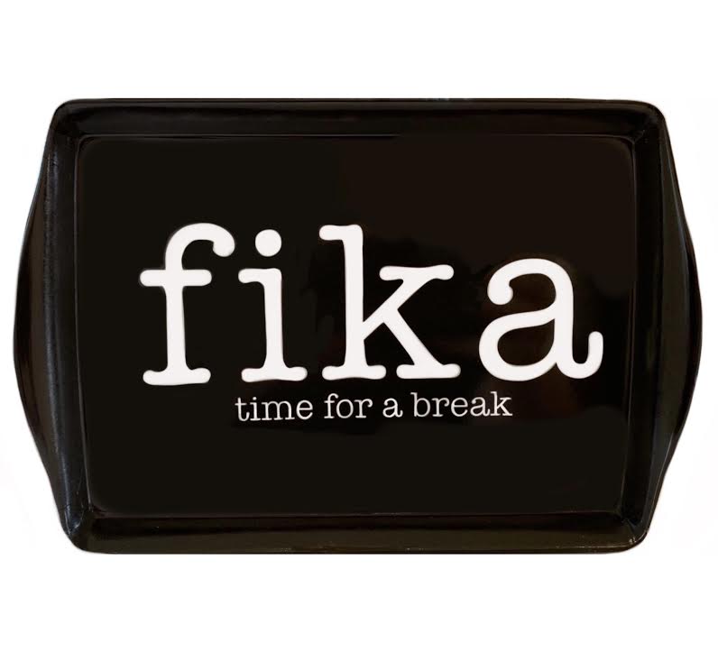 Bricka Fika med handtag