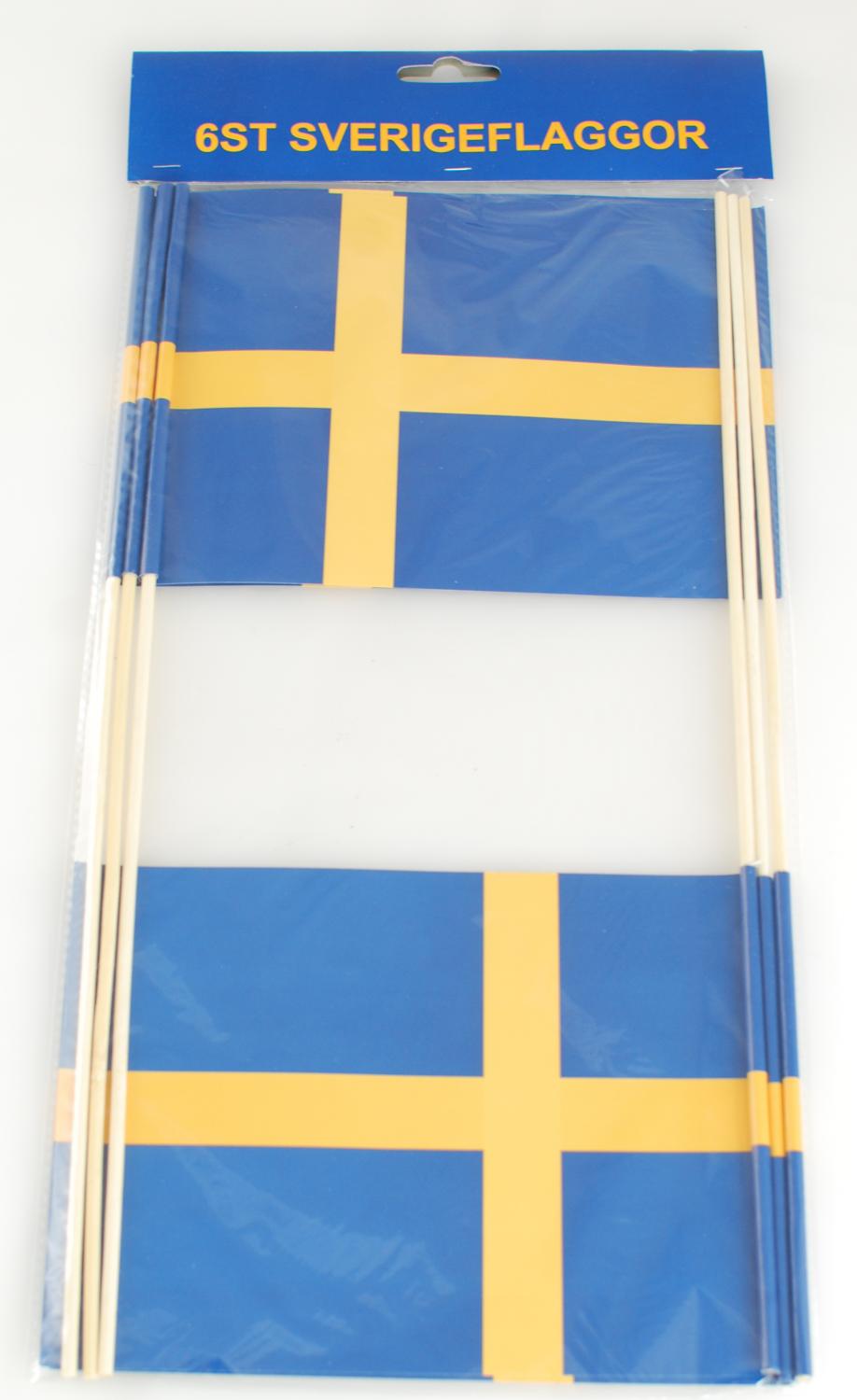Sverigeflagga 6-pack