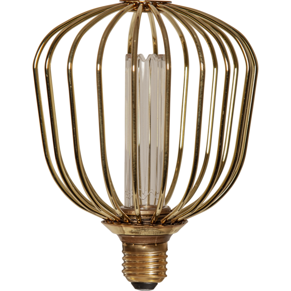 LED-lampa E27 decoled metal - fyrkantig