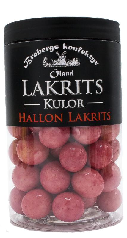 Brobergs lakritskulor - hallon/lakrits