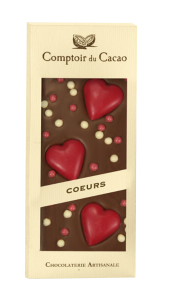 Comptoir du Cacao ljus choklad med hjärtan