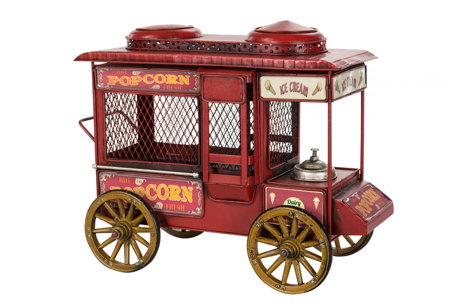 Popcornvagn röd metall