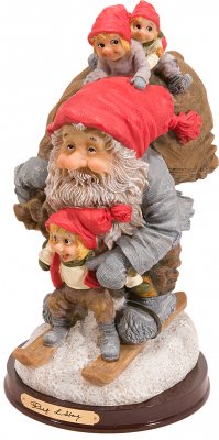 Tomten åker skidor