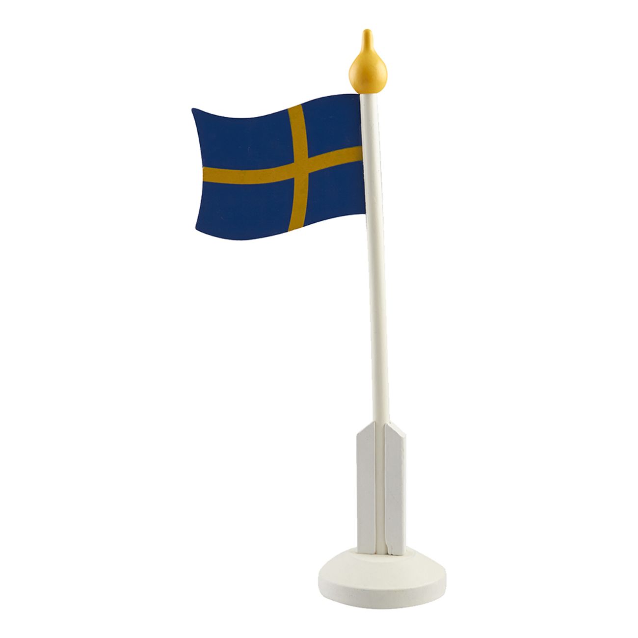 Träflagga med fot - 24 cm
