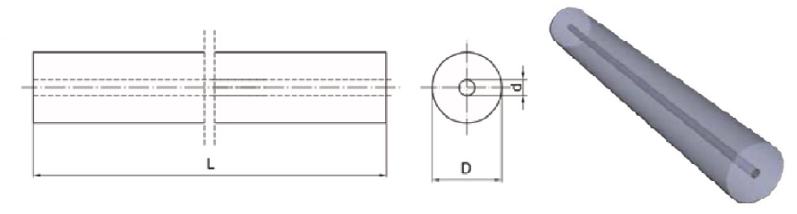 Carbide rod ground 18h5x330 1 central coolant ch, d=2.0