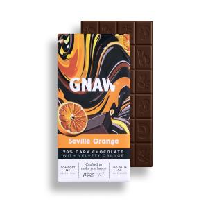 GNAW Seville Orange Dark Chocolate Bar 80g