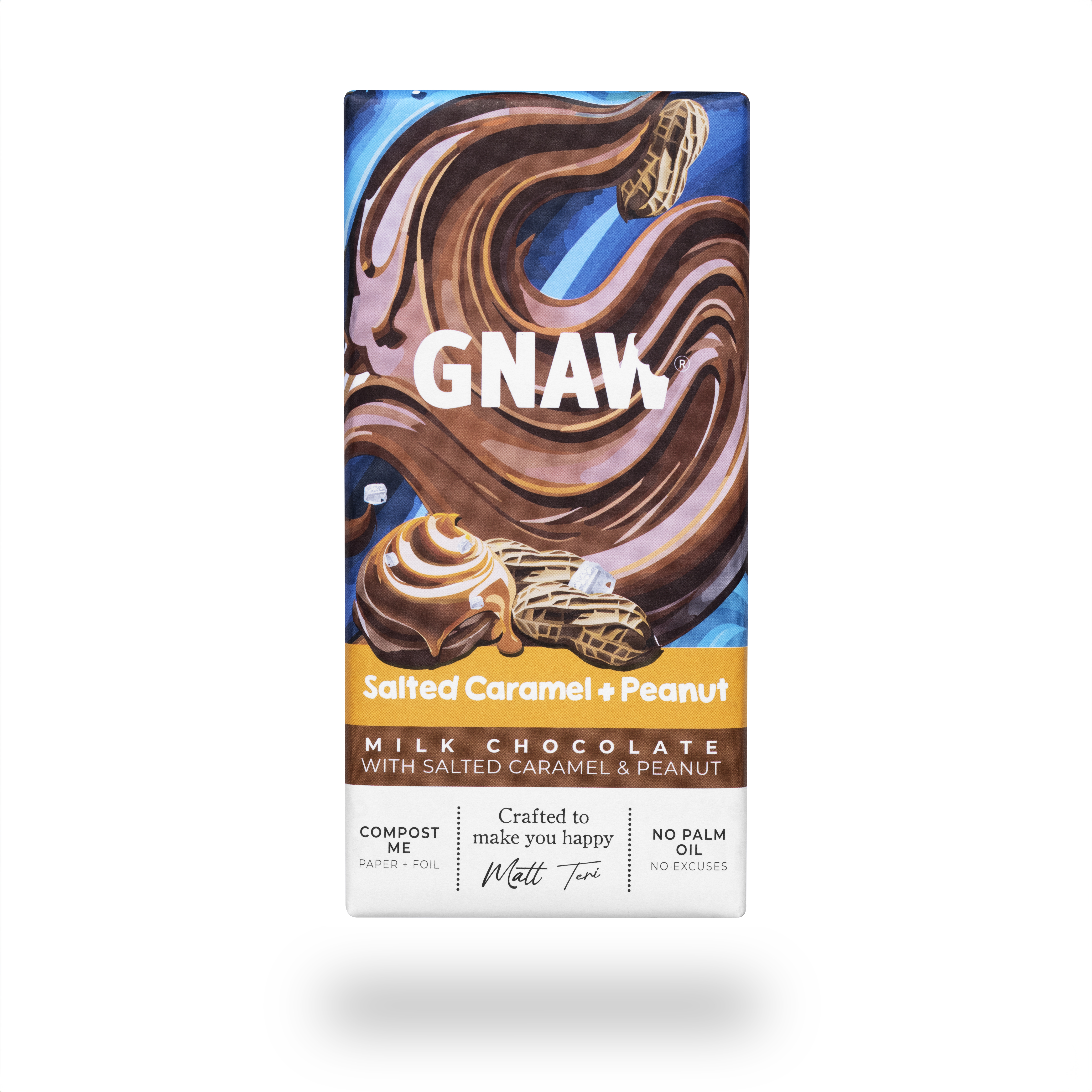GNAW Salted caramel & peanut Bar 80g
