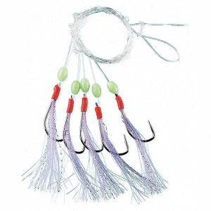 Fjäderhäckla med självlysande kulor för torsk och makrill