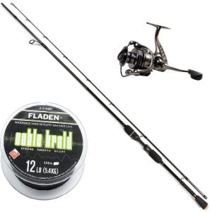 Haspelset Fast HMC 198 cm & Alu Pro 520 rulle samt flätlina