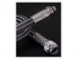 Inflatorslang i svart Miflex - (till BCD eller torrdräkt med INT-koppling)