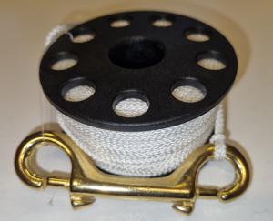 Spole 50 m med double ender i mässing