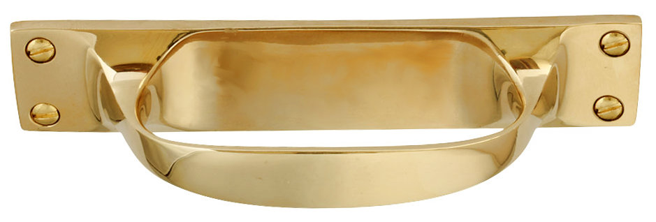 Knob - Oval brass 30 mm