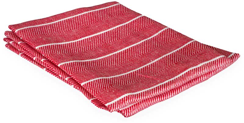 Herringbone Towels - Red