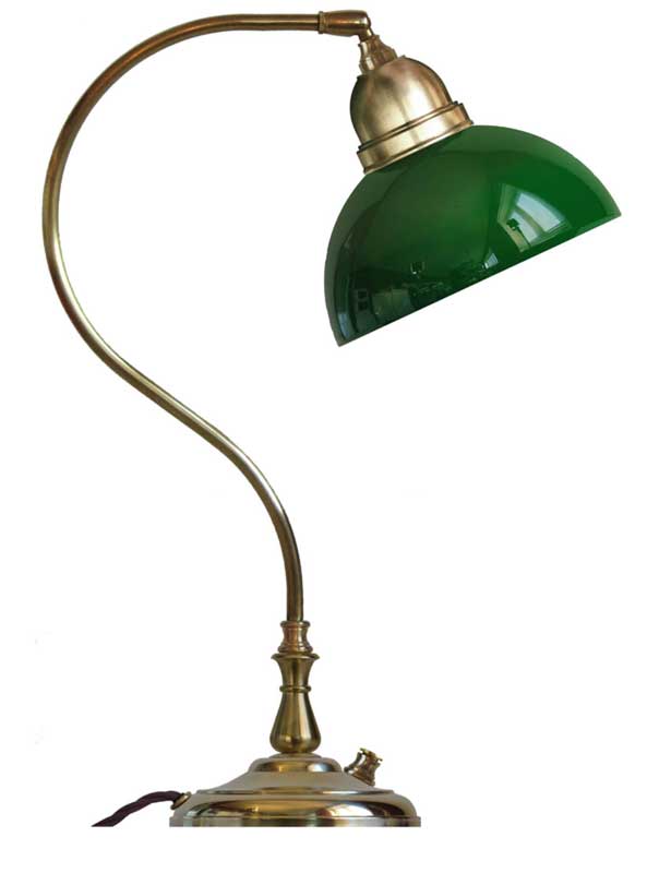 Bordslampa Lagerlöf mässing med grön skärm Bordslampa Lagerlöf mässing med grön skärm