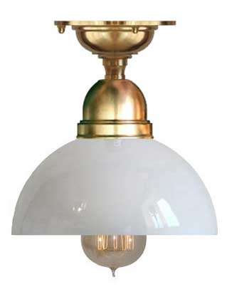 Bathroom Ceiling Lamp Bystrom 60 Brass Opal White