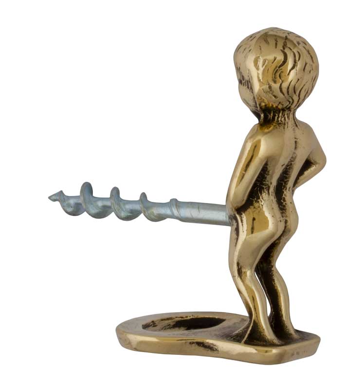 Brass bottle and wine opener - Puttino - classic style