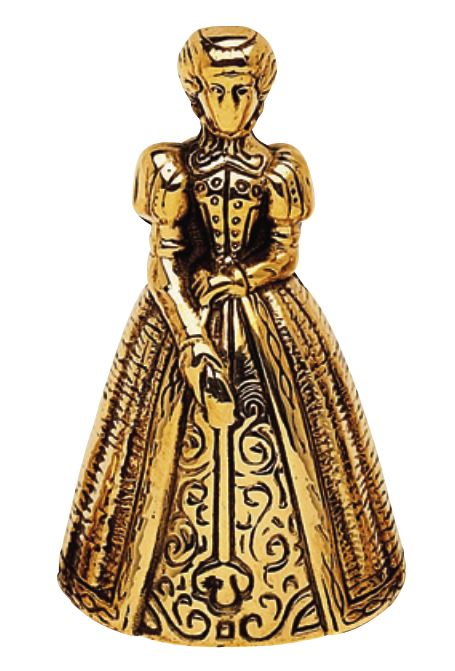 Bell Lady in brass - Classic style food bell