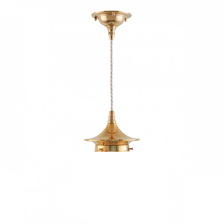 Dahlberg Cord 80 (Brass/White Textile Cord) - Incl. Ceiling Mount