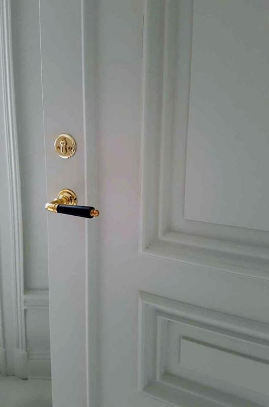 old style Door handle - Næsman 195 brass