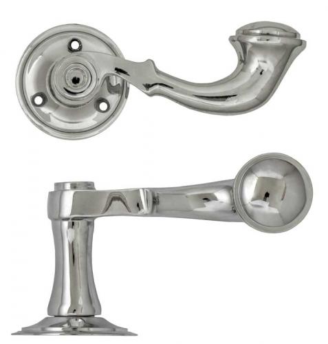 Door handle - Classic Post Horn nickel