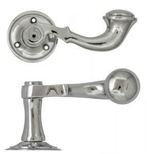 Door handle - Classic Post Horn - Nickel