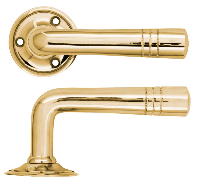 Door Handle - National Theater - Rounded - Brass