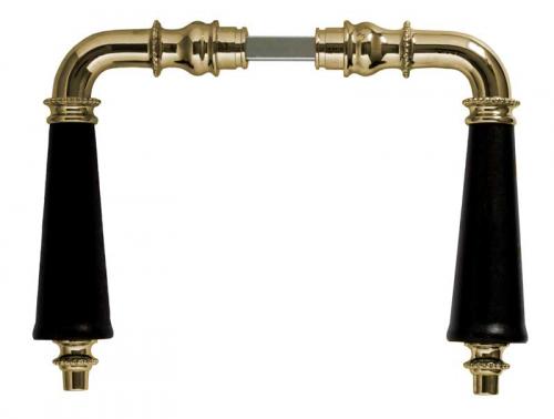 Door handle 954 - Triple pearl stripes brass