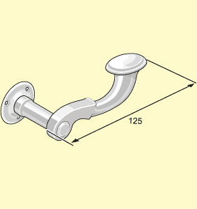 Door handle - Large posthorn nickel