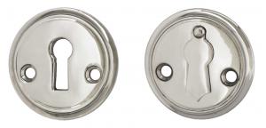Escutcheon 47 mm Sekelskifte - Nickel with clapper - old fashioned style - vintage interior - retro - classic style