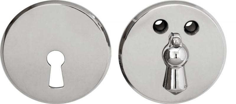 Schlüsselschild - 55 mm Nickel mit Klappe