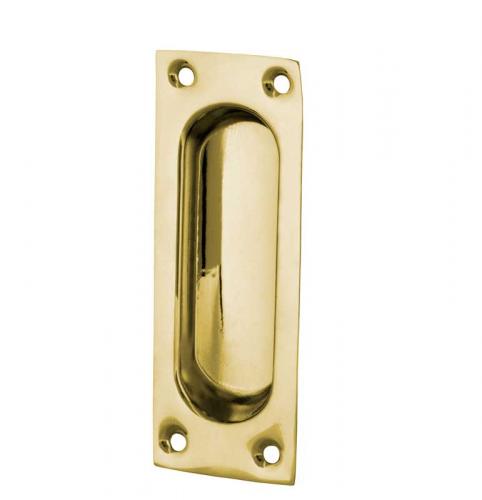 Sliding door handle - Brass 95x34 mm