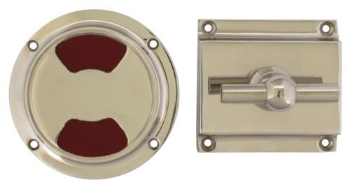 WC lock round for modern door - Toilet latch nickel - old style - vintage style - classic interior - retro