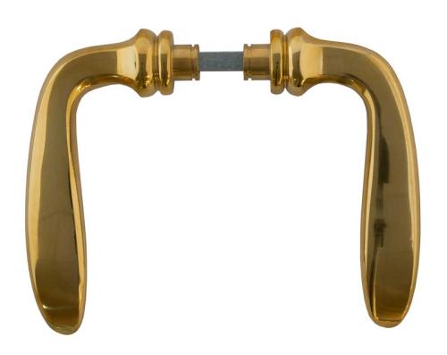 Door handle exterior door - Jugend brass without rosette