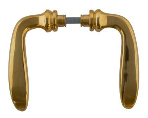 Exterior Door Handle Jugend Style Brass - without Rosette