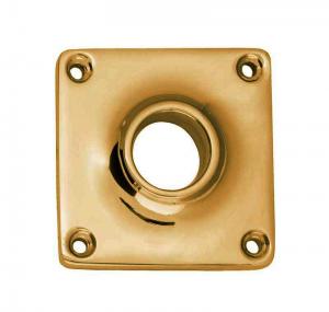Door Handle Rosette - Squared brass, 43 mm (1,7 in.)