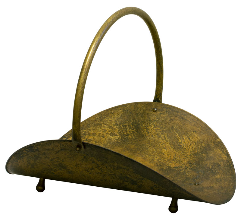 Log holder - Knopp antique brass