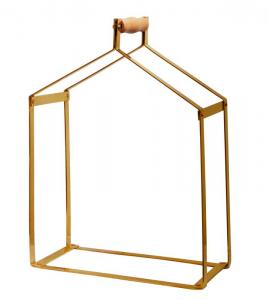 Wood carrier - Brass 51 x 38 x 20 cm - old style - classic interior - old fashioned style - vintage