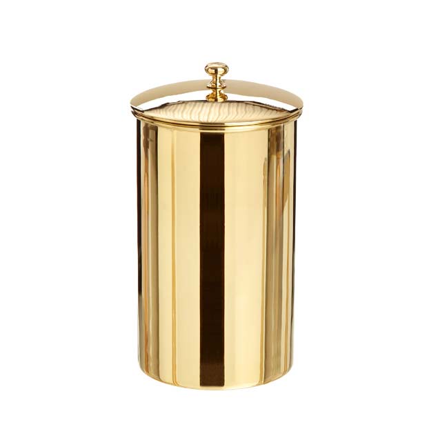 Tin with lid - Brass (for fire lighters etc.)