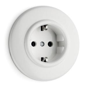 Outlet - Single round in duroplast - old style - vintage interior - old fashioned - classic style