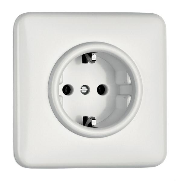 Outlet - Single square in duroplast - old style - vintage interior - old fashioned - classic style