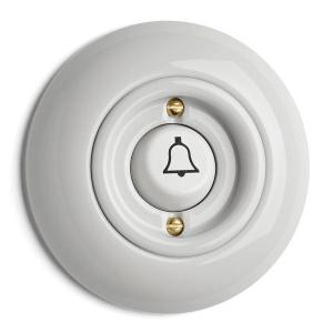 Switch round porcelain - Door bell button - old style - vintage interior - old fashioned - classic style